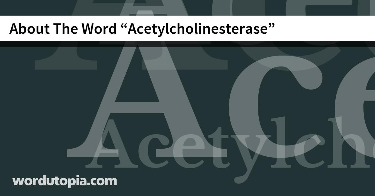 About The Word Acetylcholinesterase