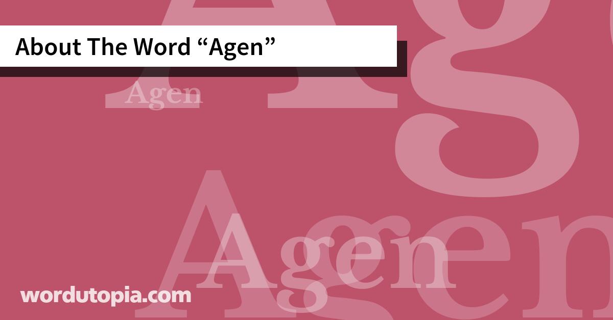 About The Word Agen