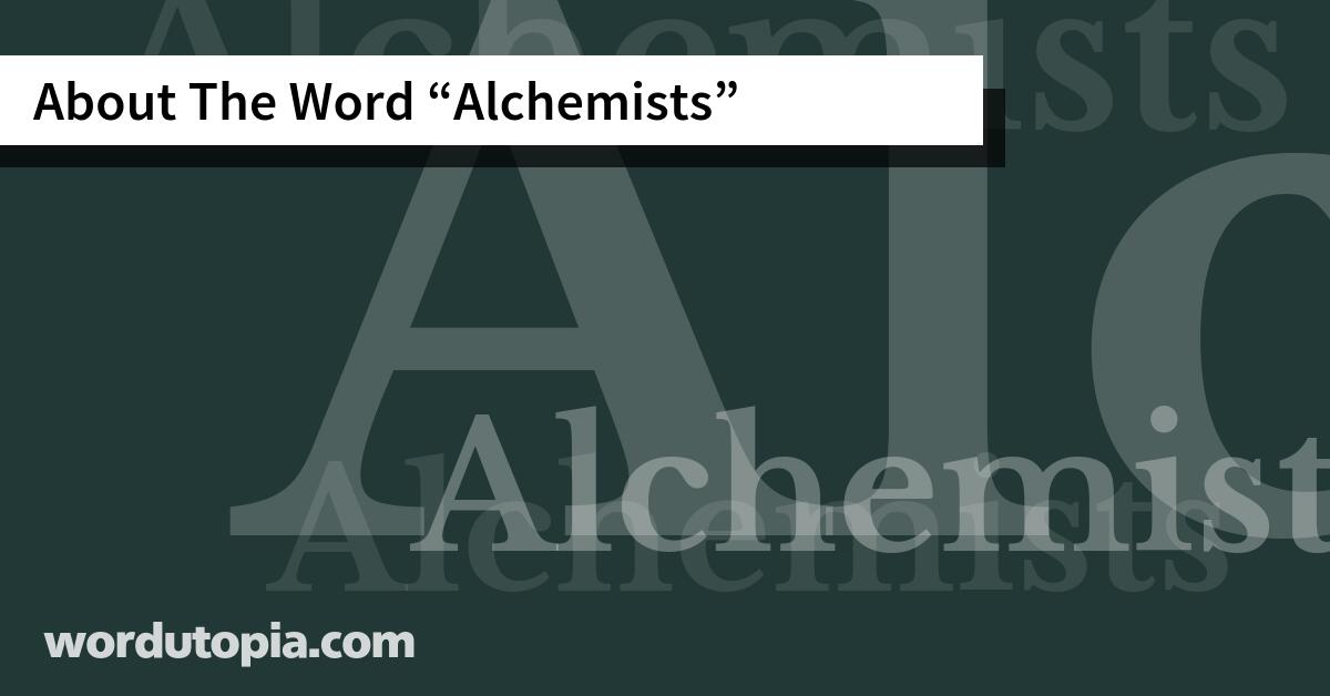 About The Word Alchemists