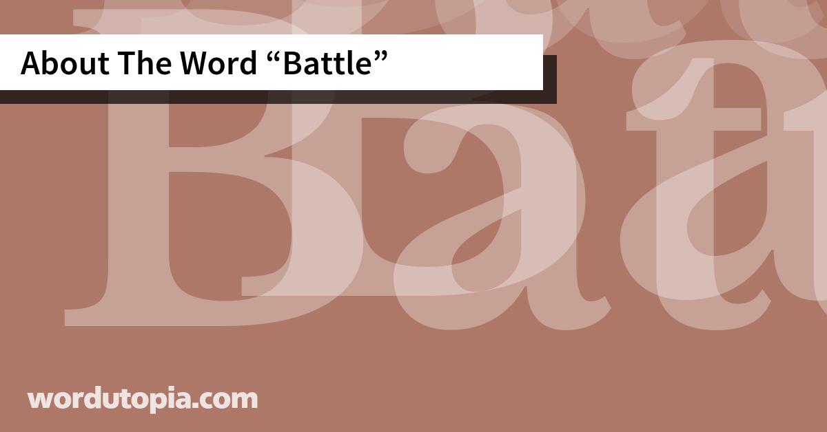 About The Word Battle