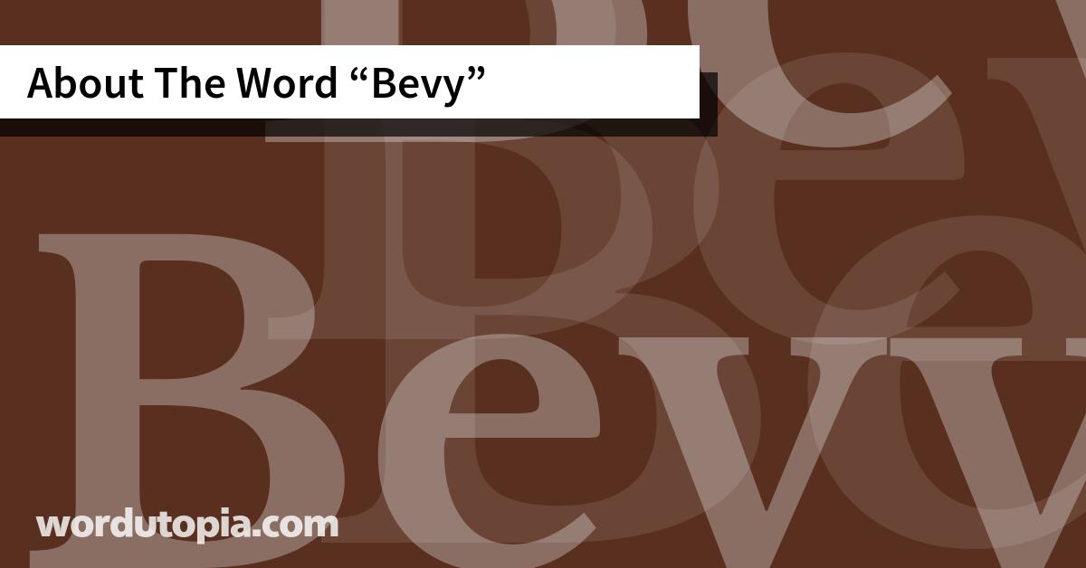 About The Word Bevy
