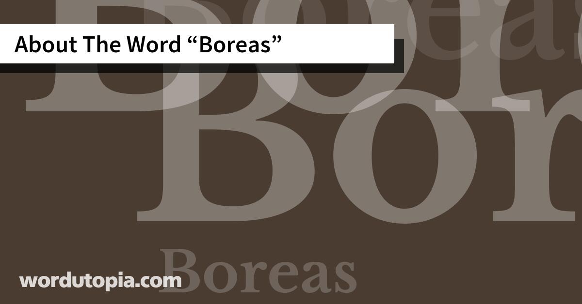 About The Word Boreas
