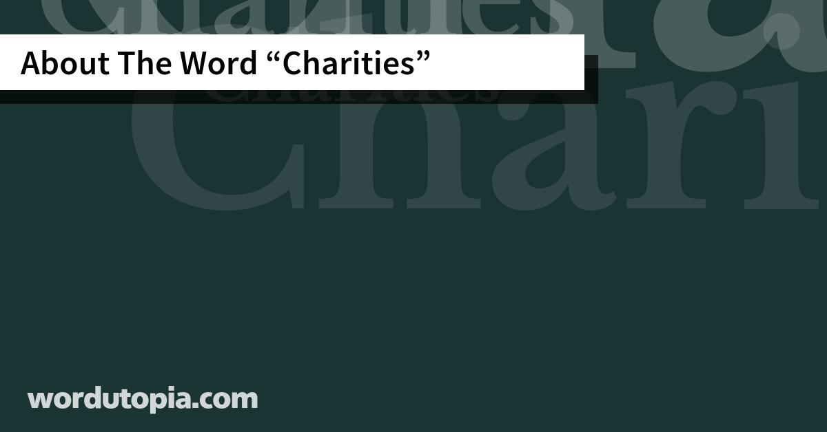 About The Word Charities