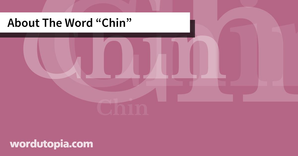 About The Word Chin