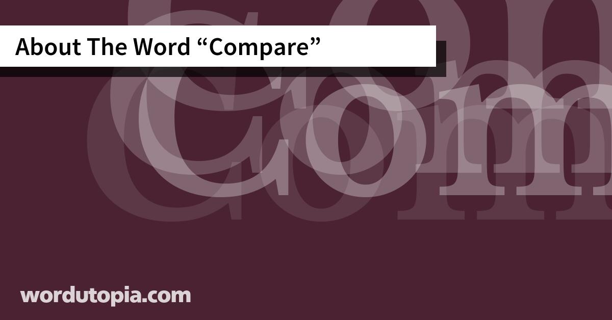 About The Word Compare