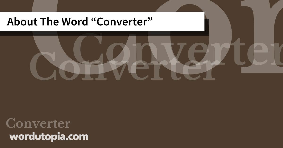 About The Word Converter