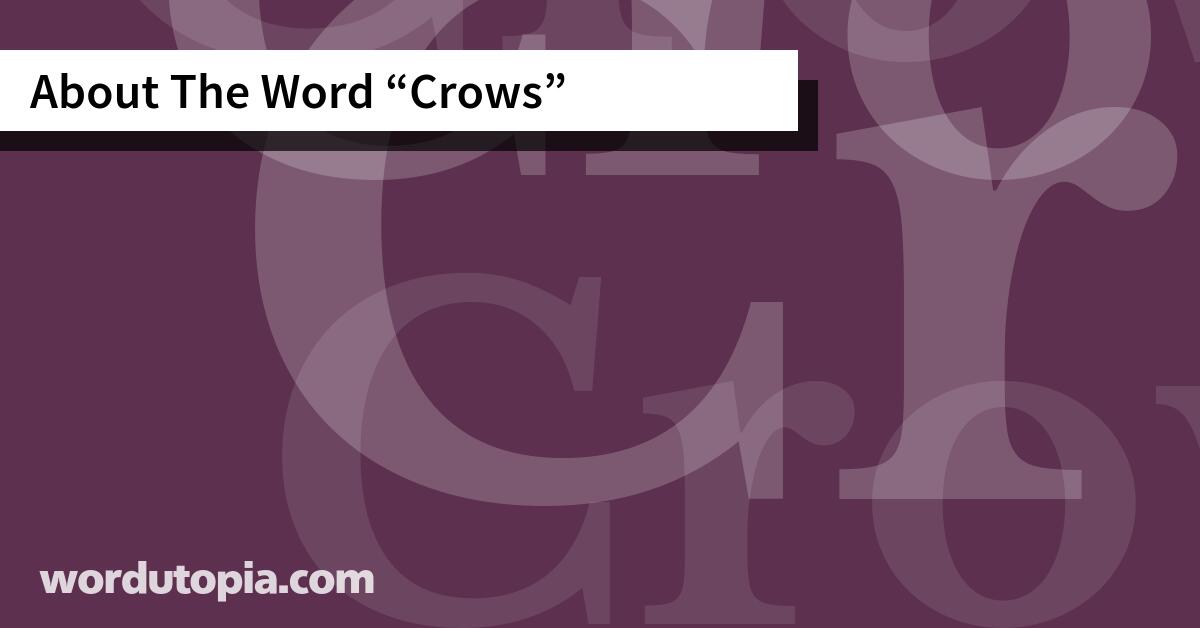 About The Word Crows