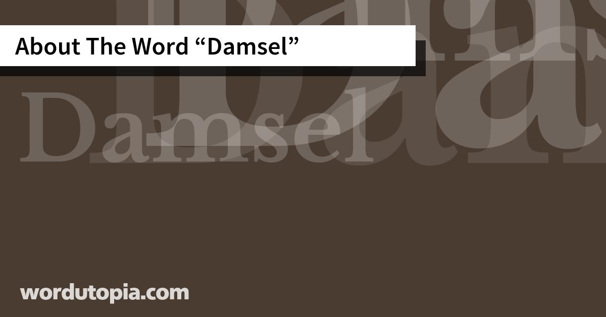 About The Word Damsel