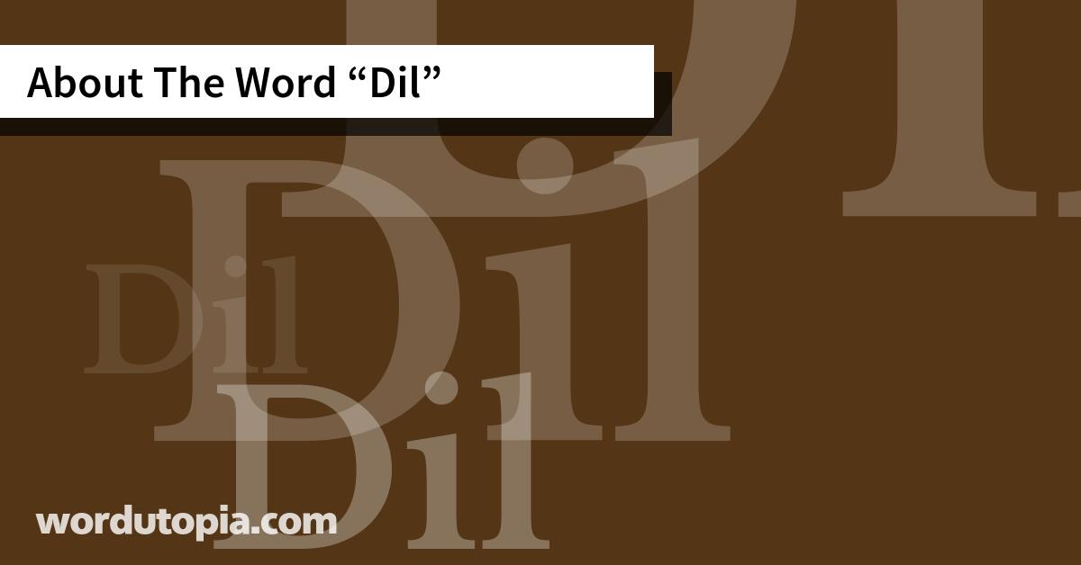 About The Word Dil