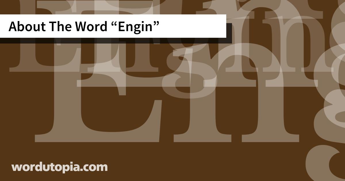 About The Word Engin