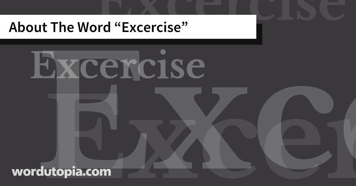 About The Word Excercise