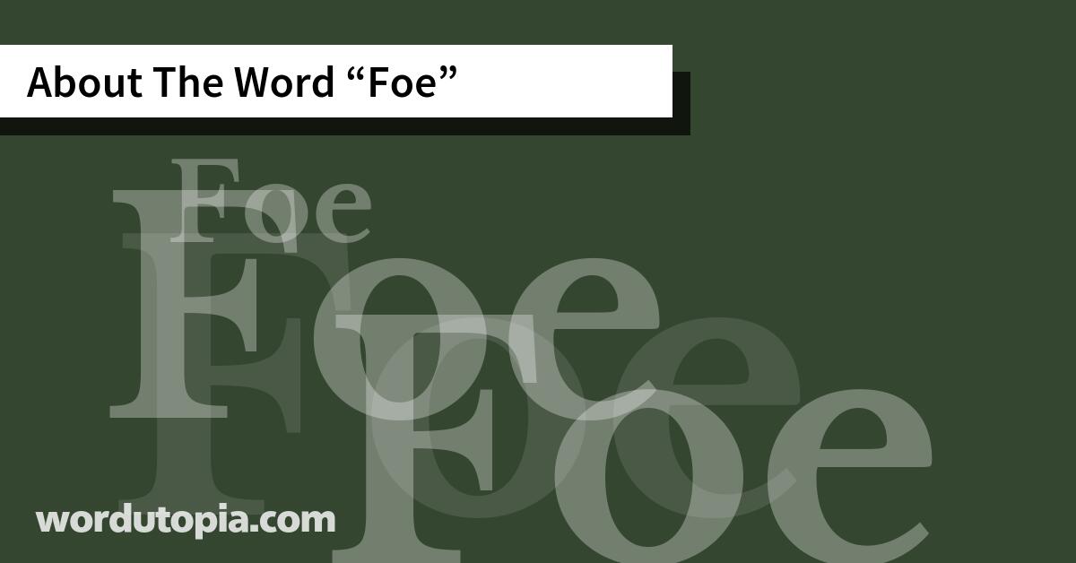 About The Word Foe