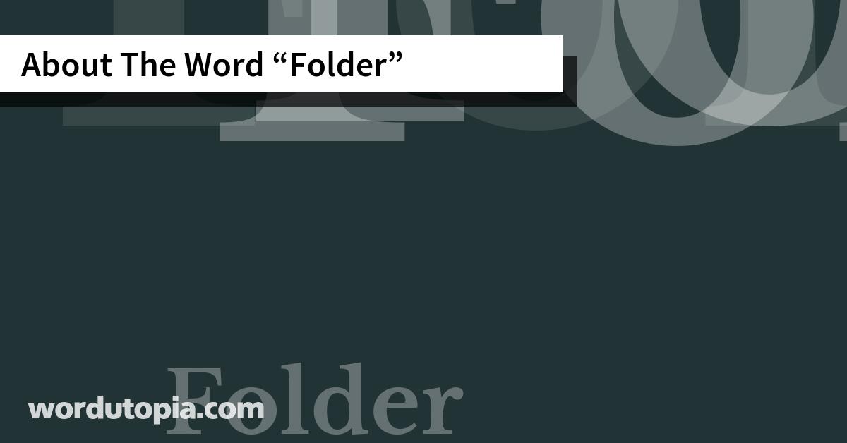 About The Word Folder