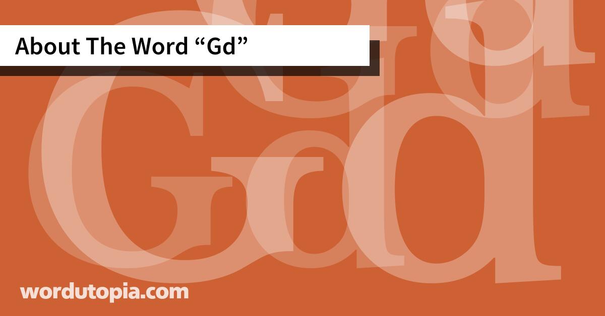 About The Word Gd