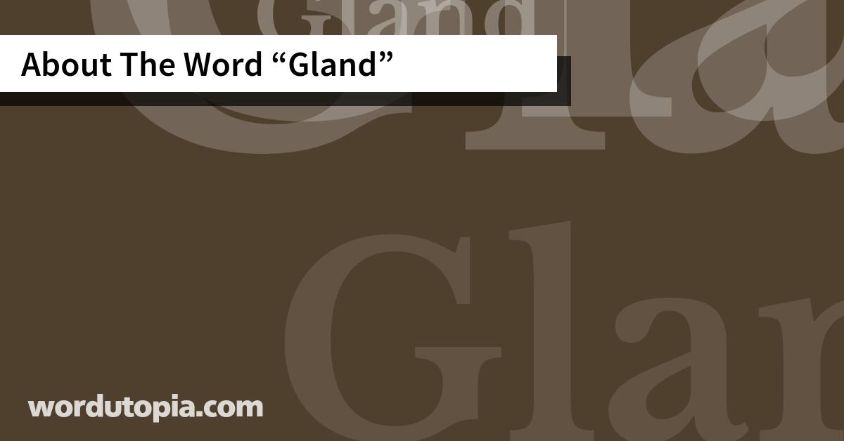 About The Word Gland