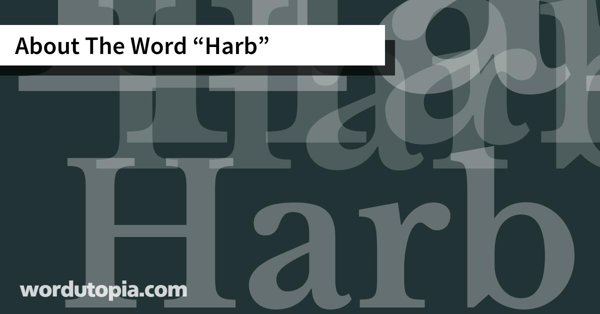 About The Word Harb