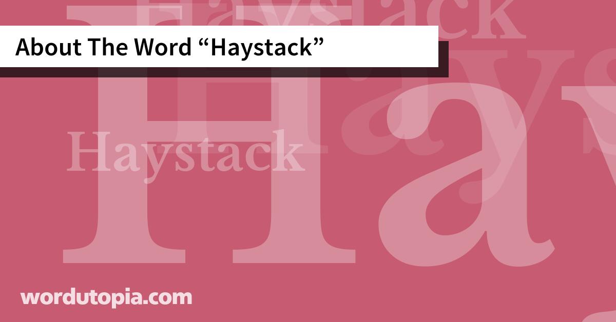 About The Word Haystack