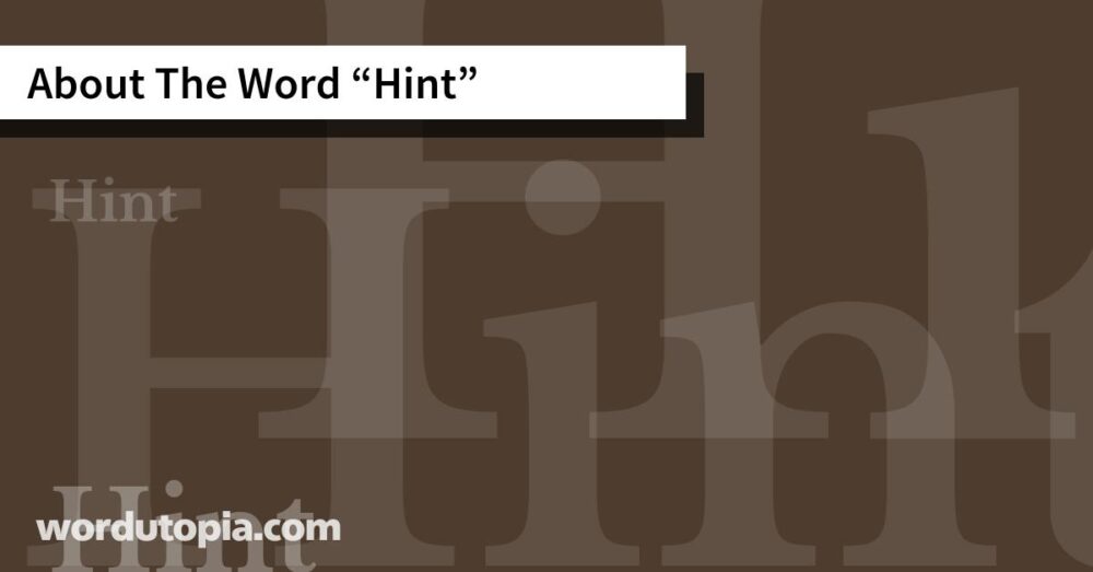 About The Word Hint