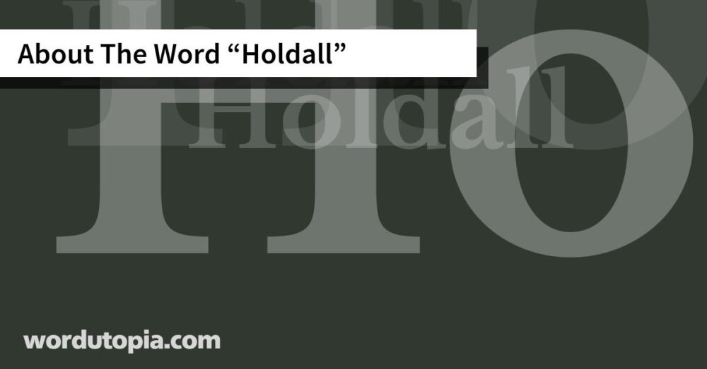 About The Word Holdall