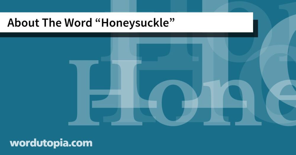 About The Word Honeysuckle