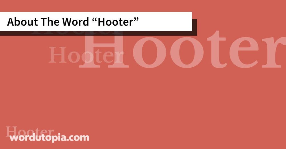 About The Word Hooter