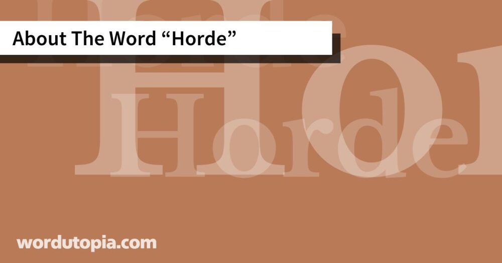 About The Word Horde