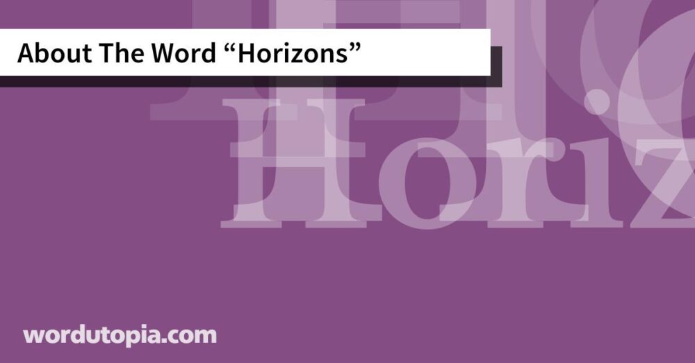 About The Word Horizons