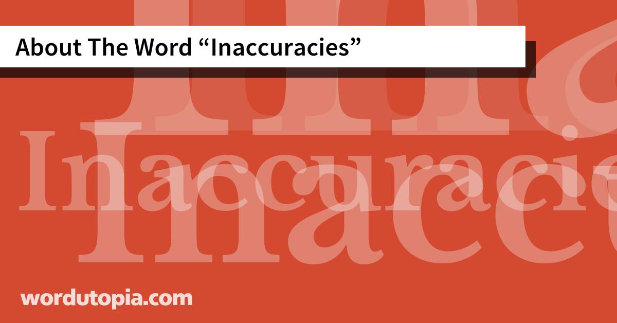 About The Word Inaccuracies