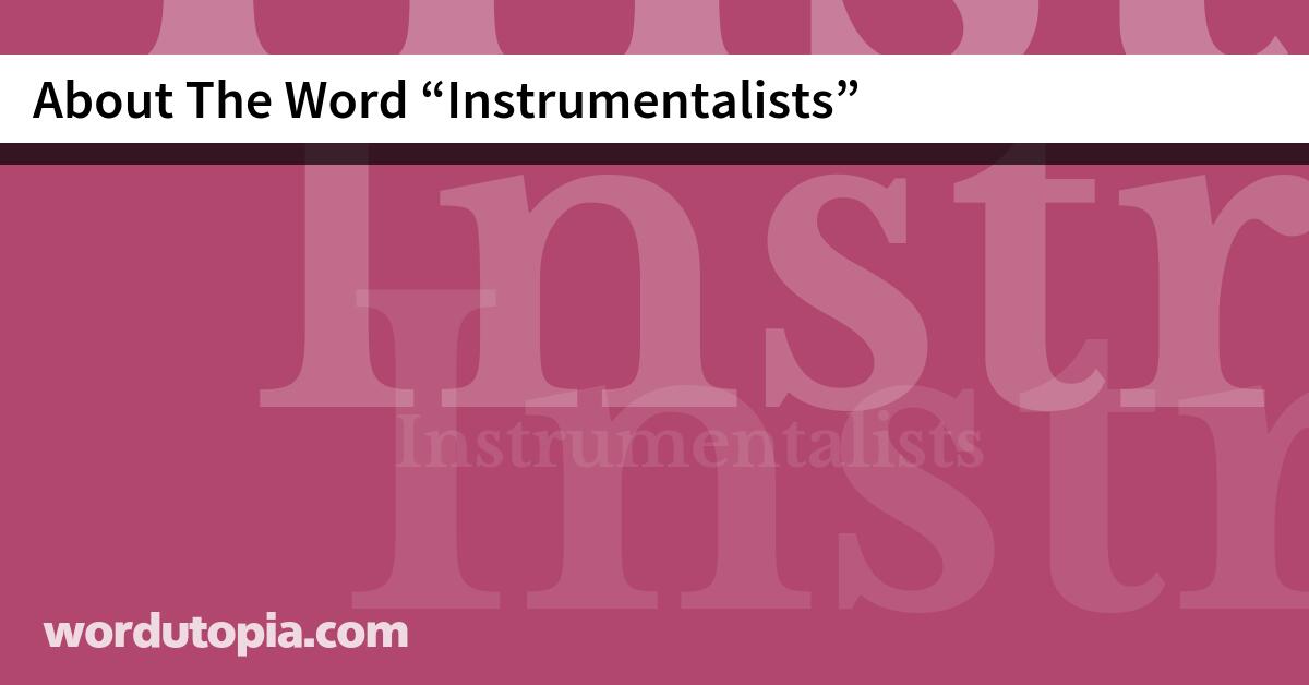 About The Word Instrumentalists