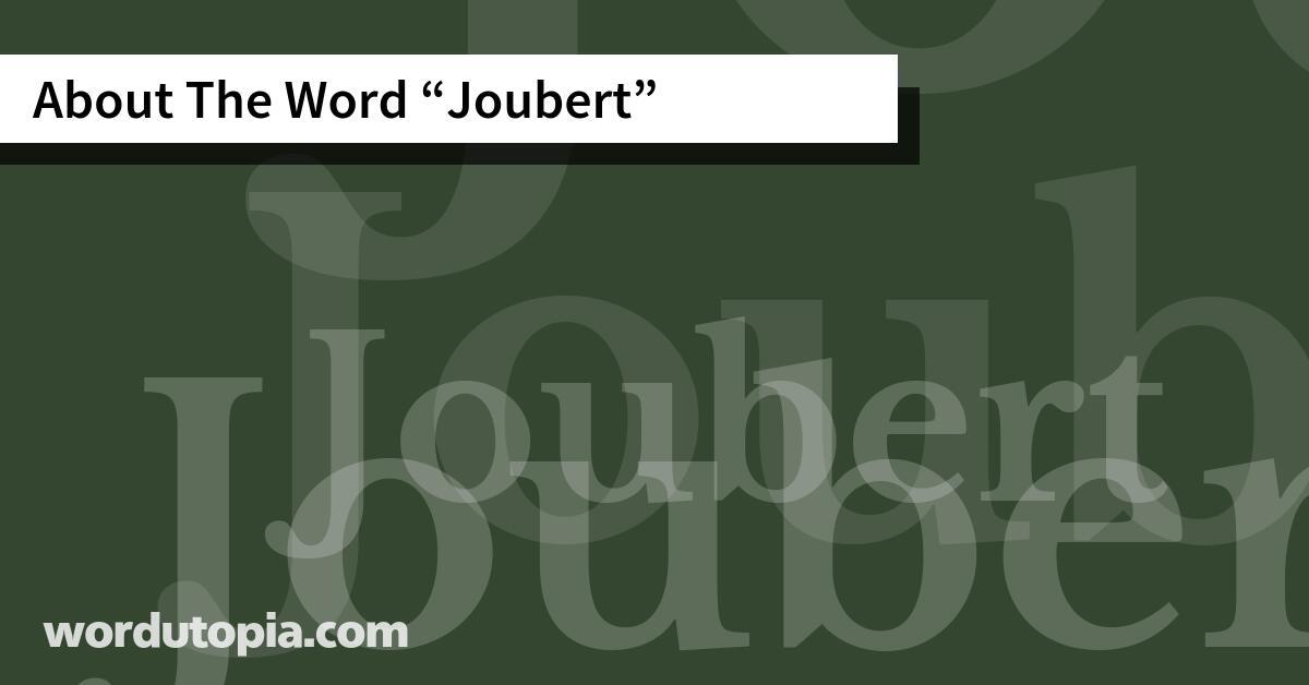 About The Word Joubert