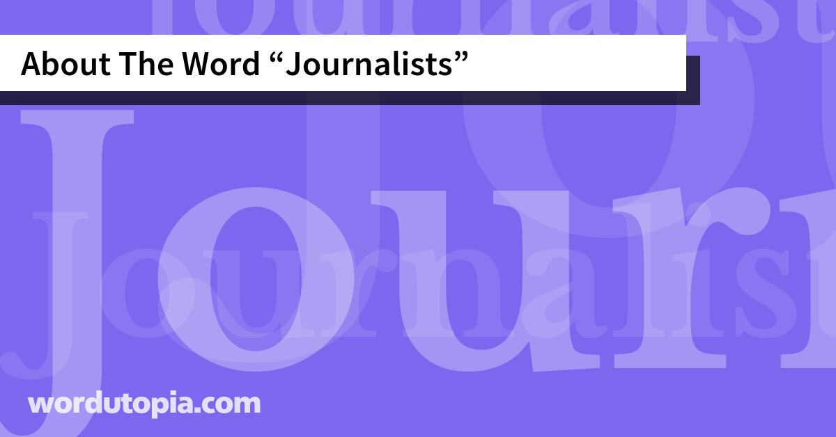 About The Word Journalists