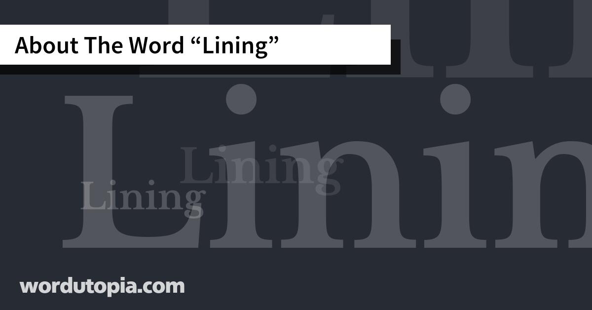 About The Word Lining