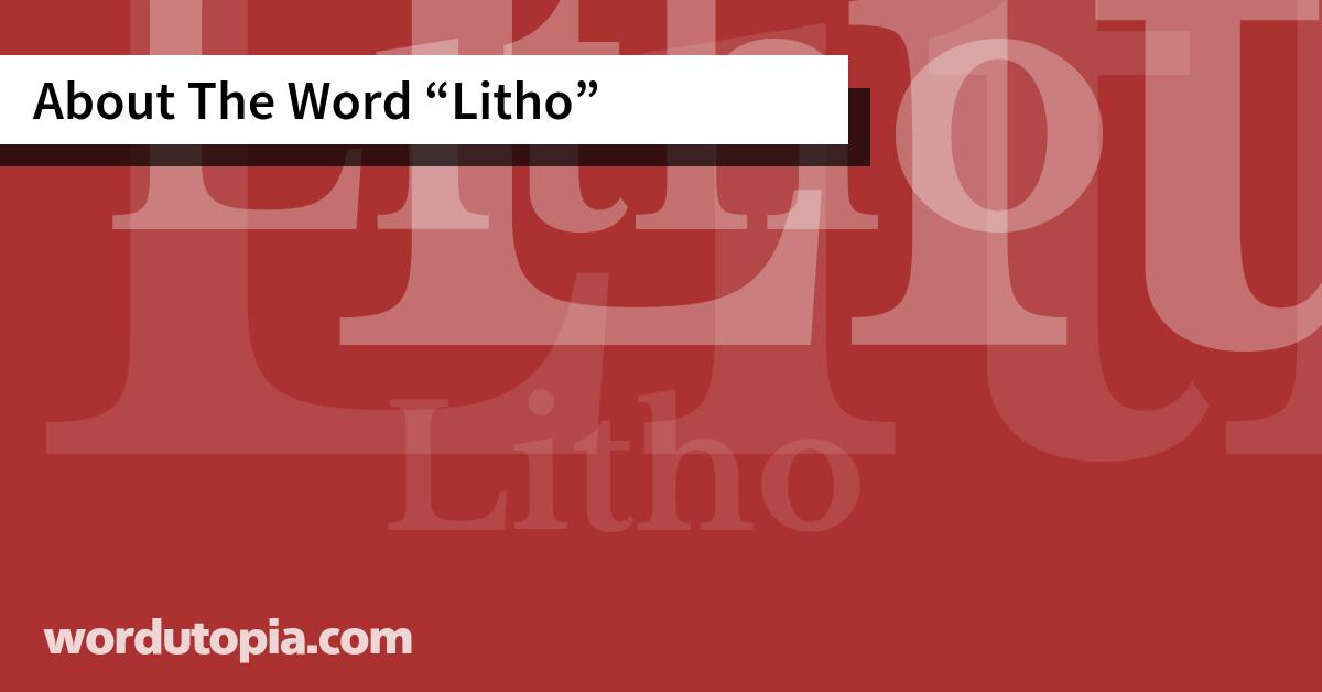 About The Word Litho