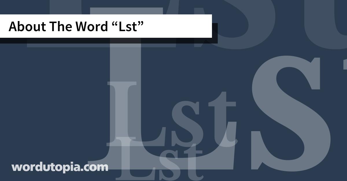About The Word Lst