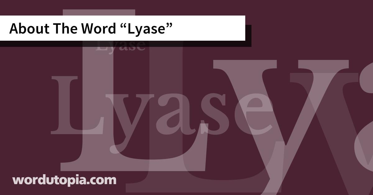 About The Word Lyase