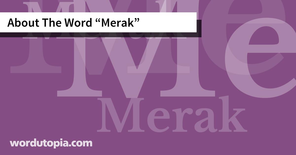About The Word Merak