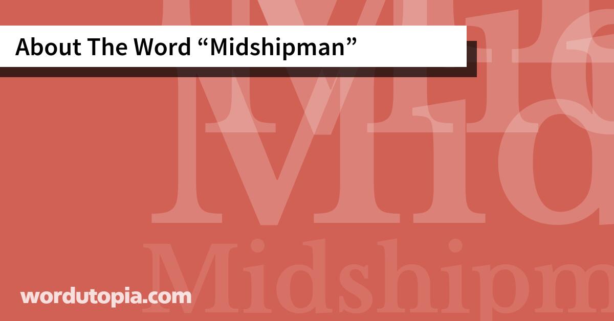 About The Word Midshipman