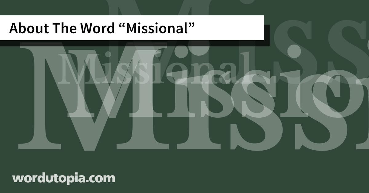 About The Word Missional
