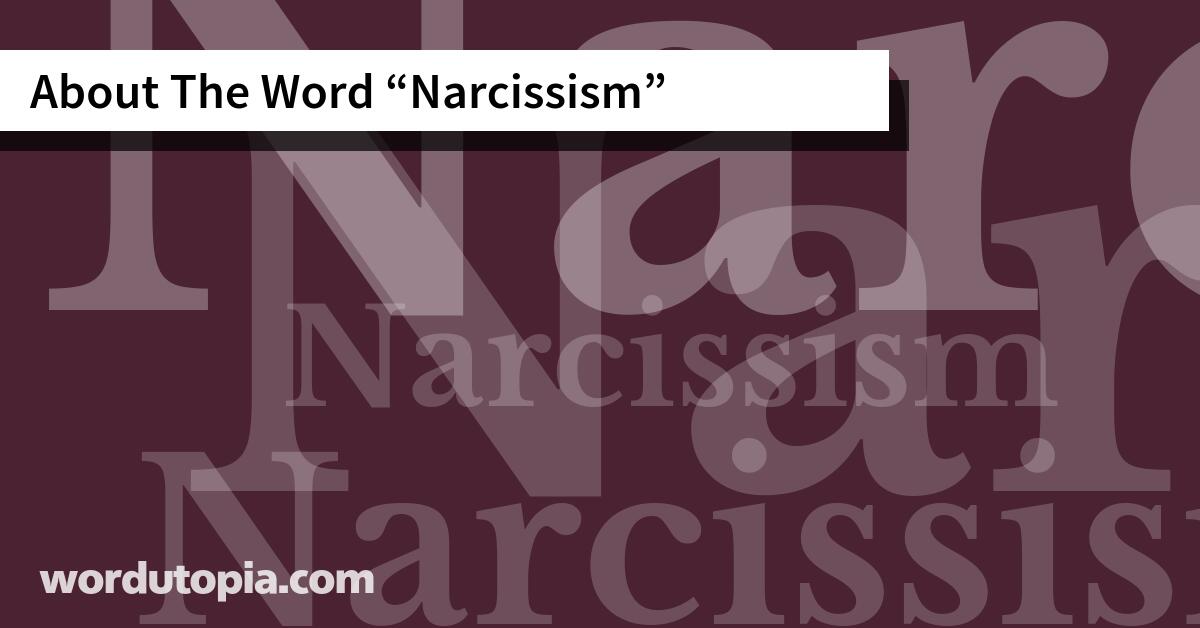 About The Word Narcissism