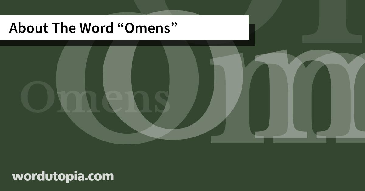 About The Word Omens