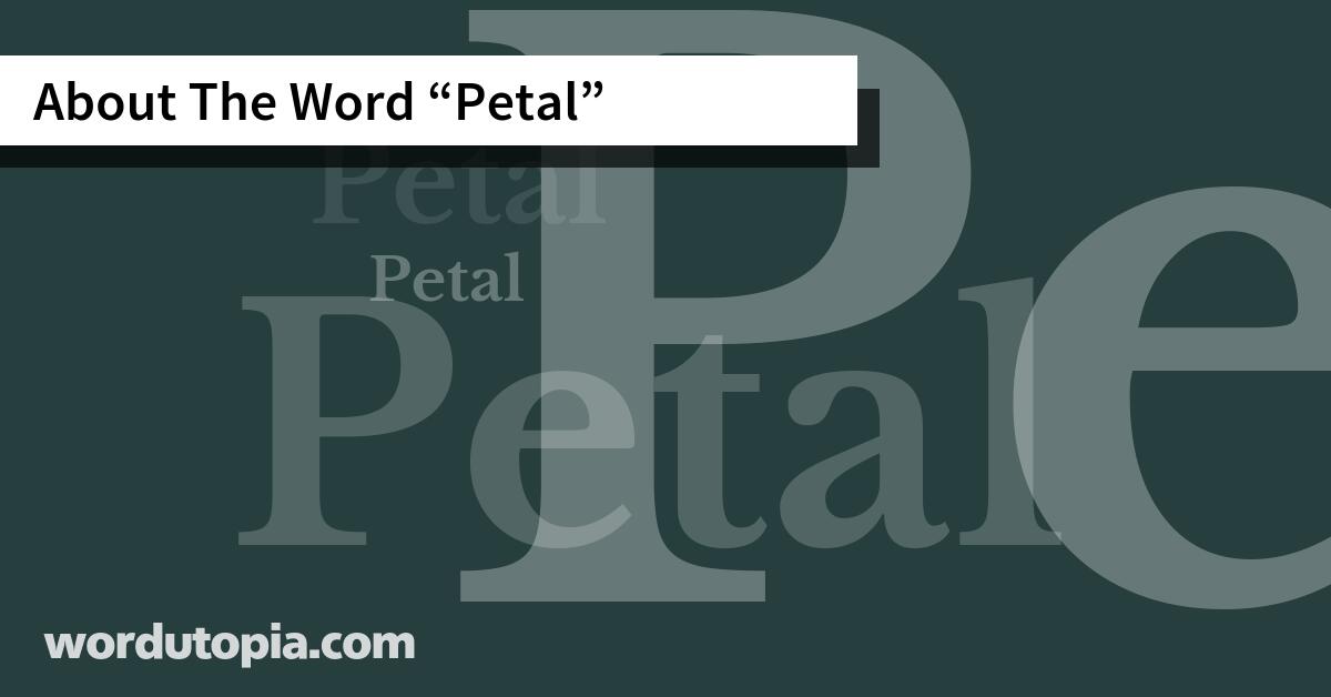 About The Word Petal
