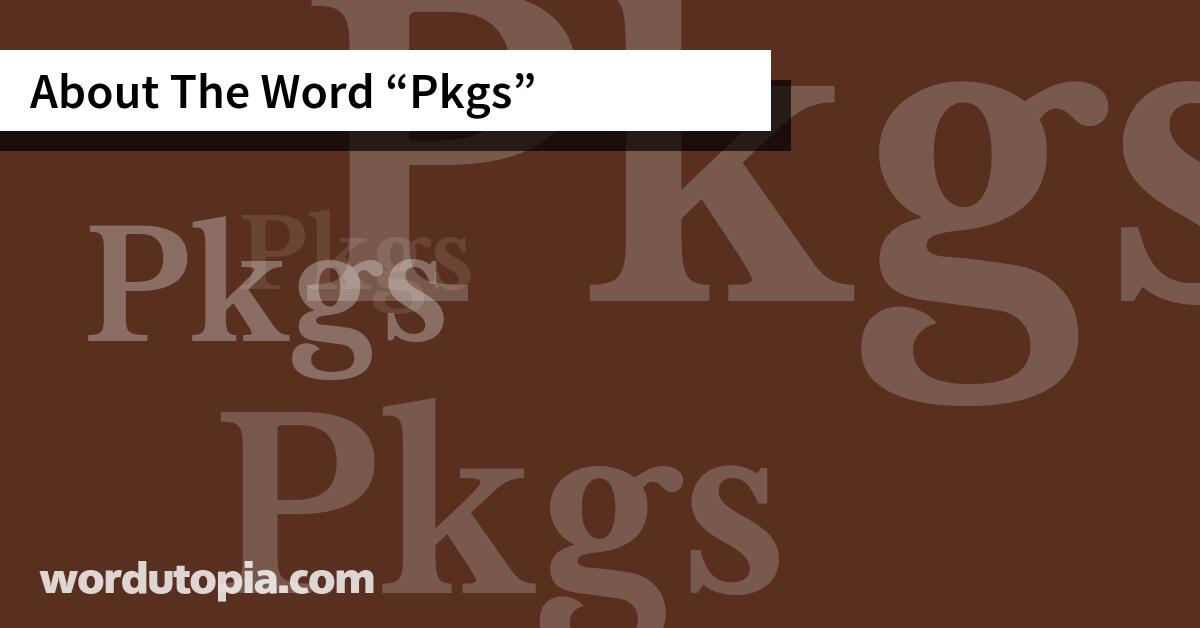 About The Word Pkgs