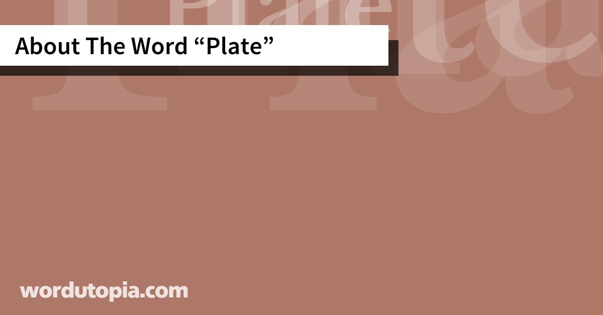 About The Word Plate