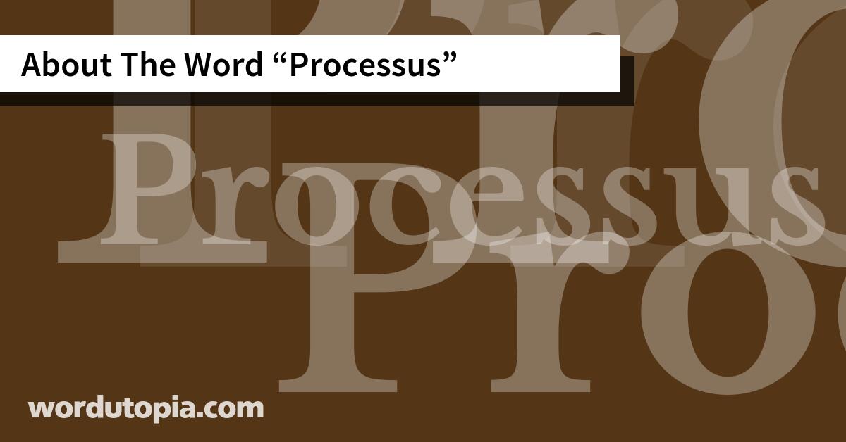 About The Word Processus