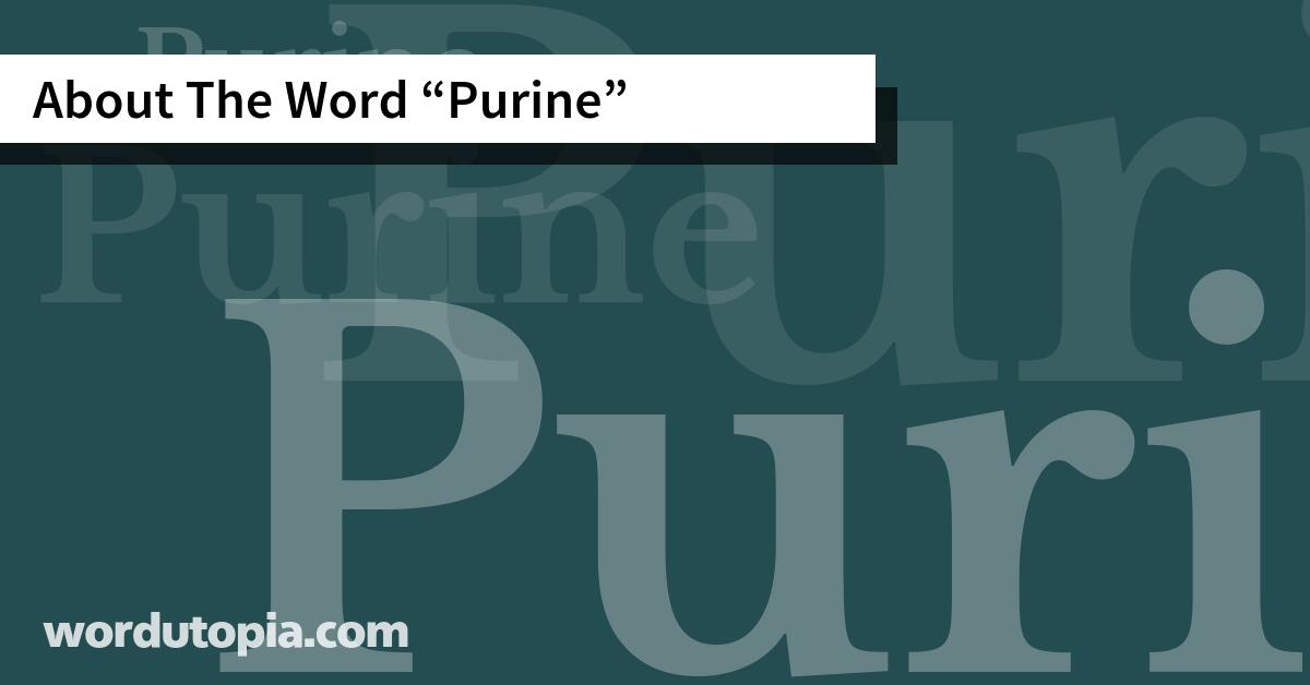 About The Word Purine