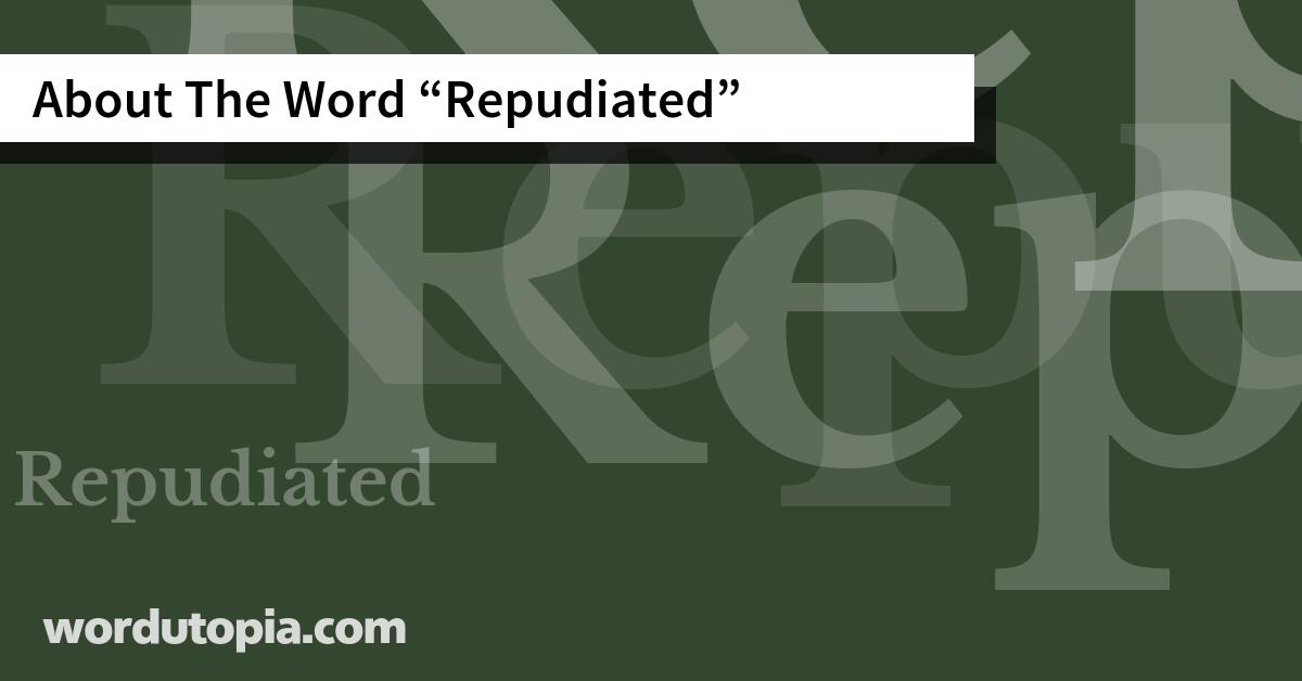 About The Word Repudiated