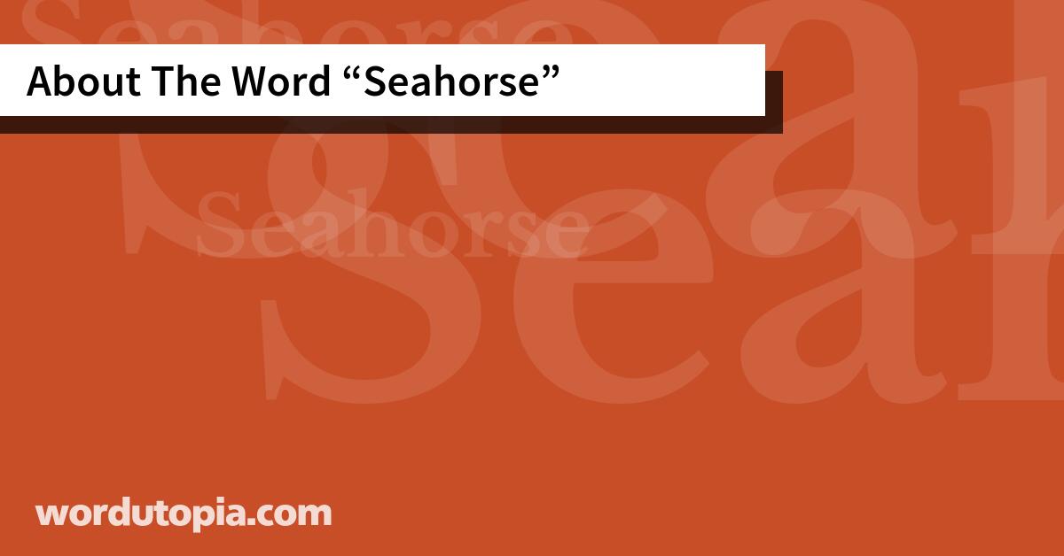 About The Word Seahorse
