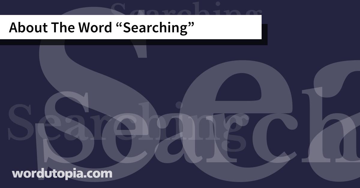 About The Word Searching