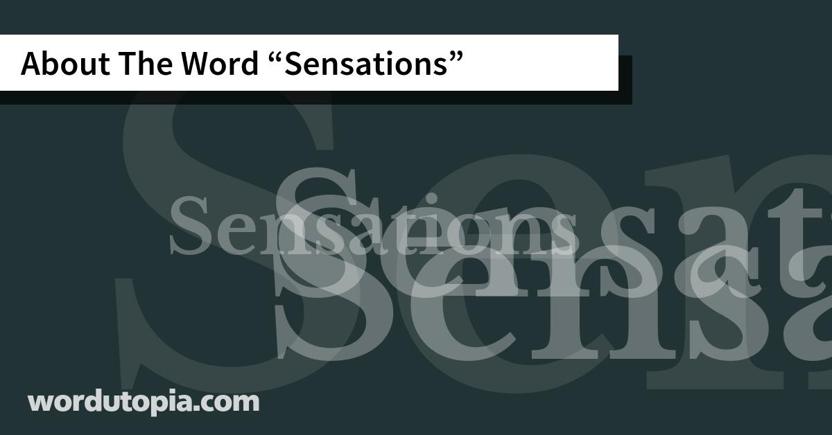 About The Word Sensations
