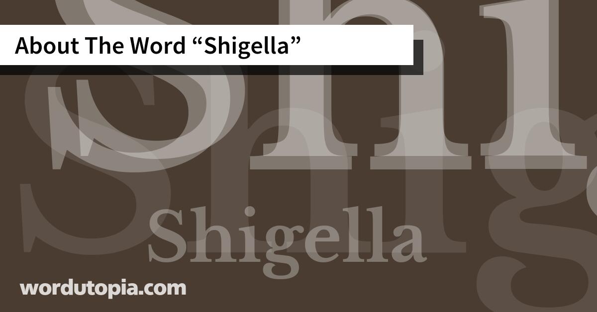 About The Word Shigella